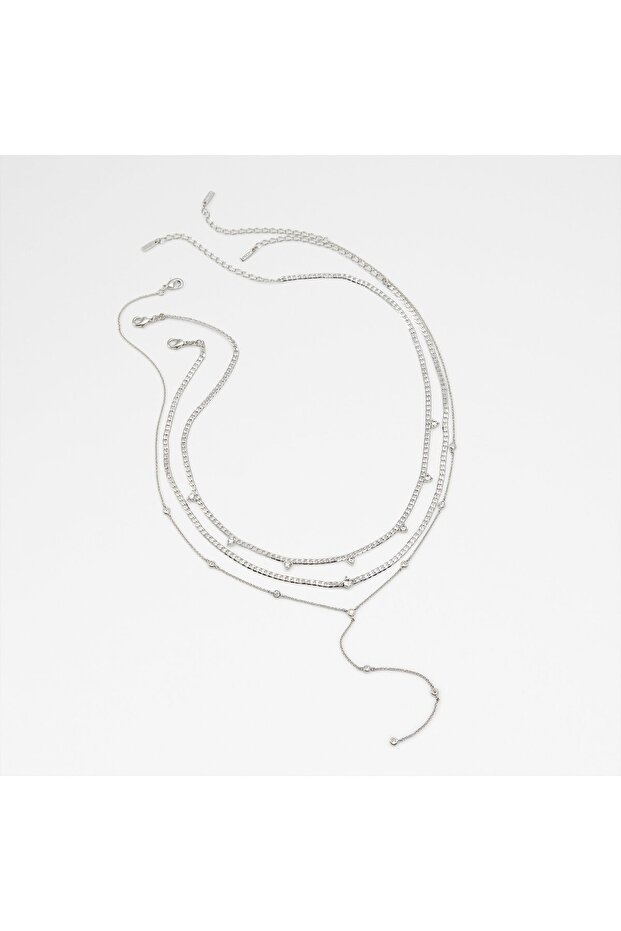 ALLIER - Kadın Gümüş-Şeffaf Multi Kolye - 1