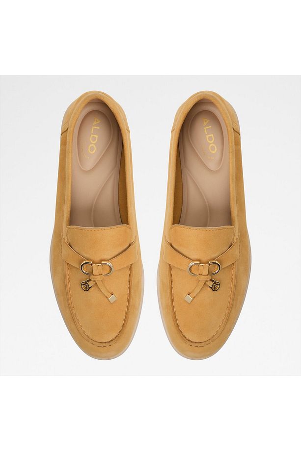 CRERAS-IN - Kadın Hakiki Deri Sarı Loafer & Mokasen - 6