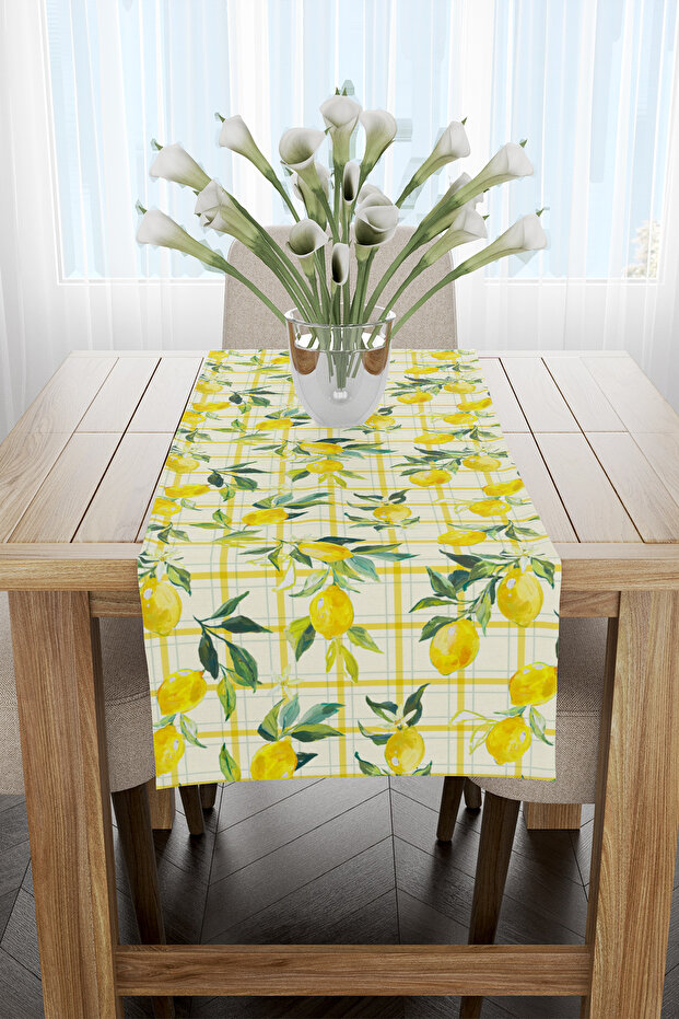 مفرش سرير منقوش بالليمون 40x140 - 1