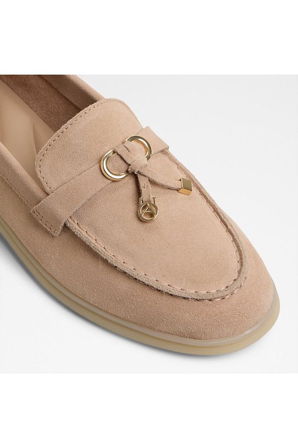 CRERAS-IN - Kadın Hakiki Deri Ekru Loafer & Mokasen - 5