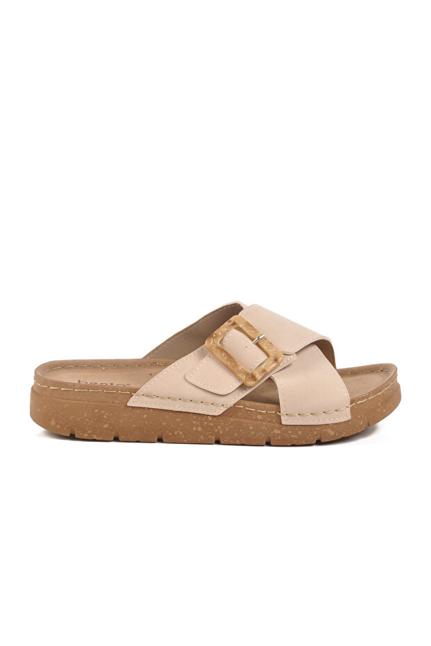 Beige Anatomical Women's Slippers 117.001 Z