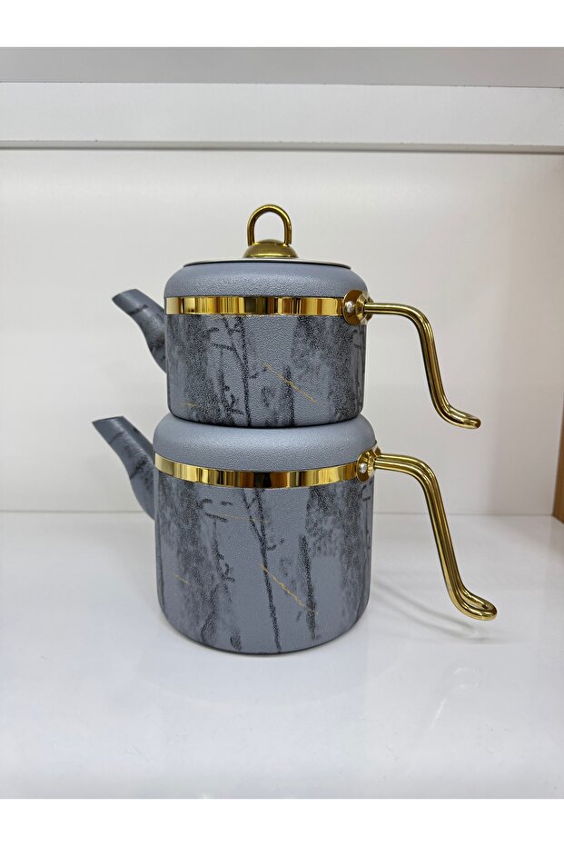 Gri Renk Granit Çaydanlık - 1