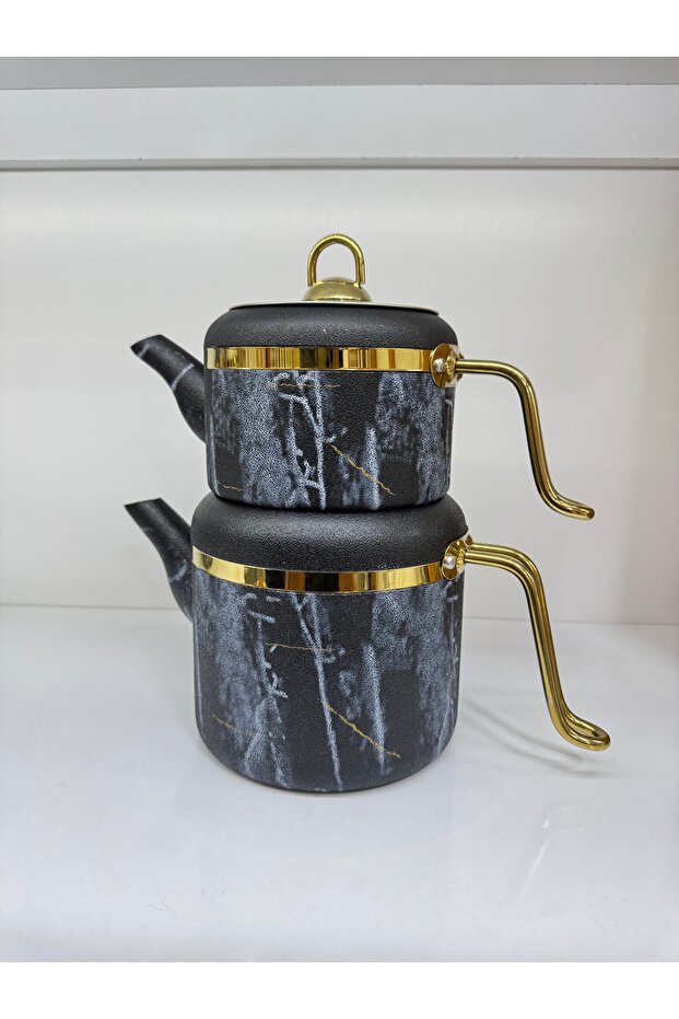 Siyah Renk Granit Çaydanlık - 1