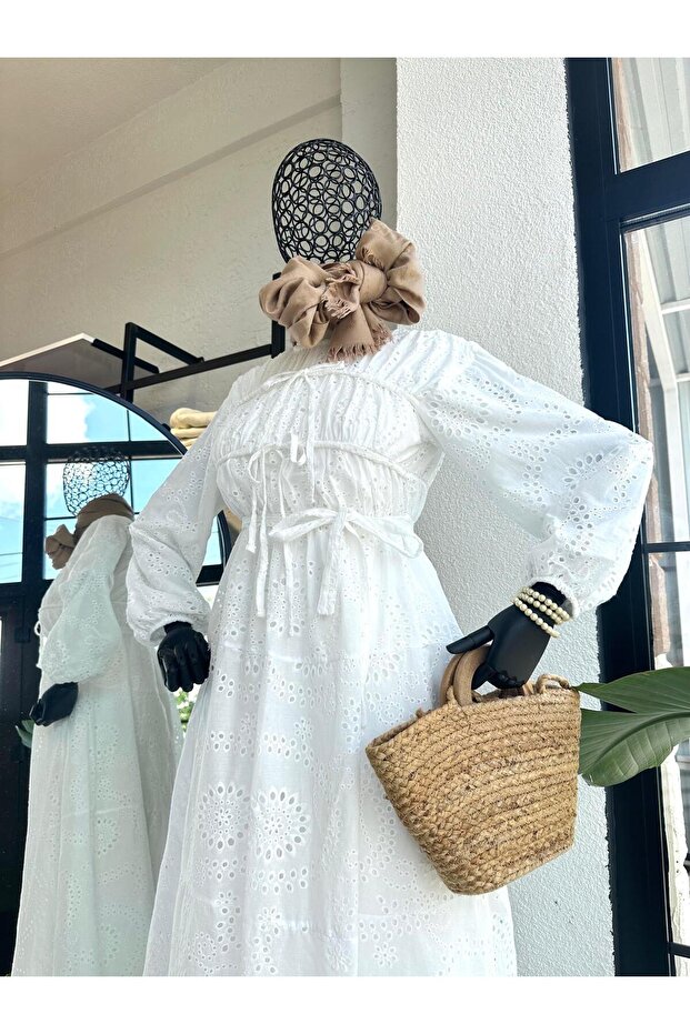 Hooops Elbise Beyaz - 2