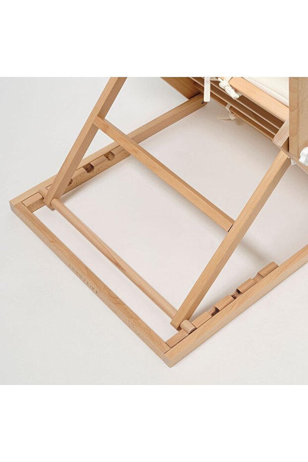 Katlanabilir Şezlong Beyaz - 7