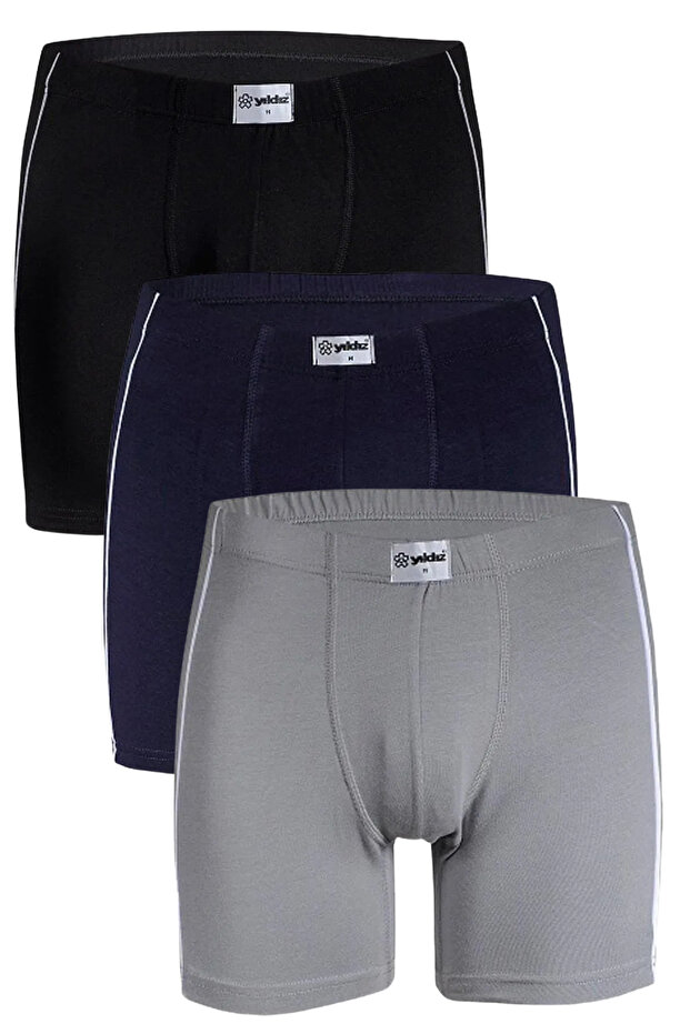 Star Modal Lycra Men's Boxer 3-Piece - Breathable Piping Flexible Fabric