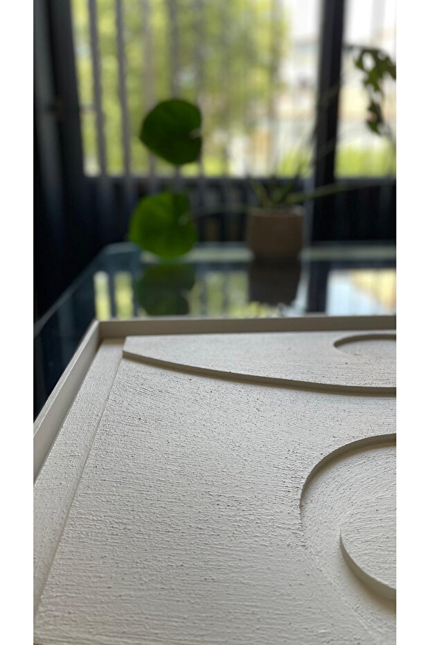 İskandinav Modern Soyut 3d Duvar Objesi Dokulu El Yapımı Minimalist Bohem Tablo - 2