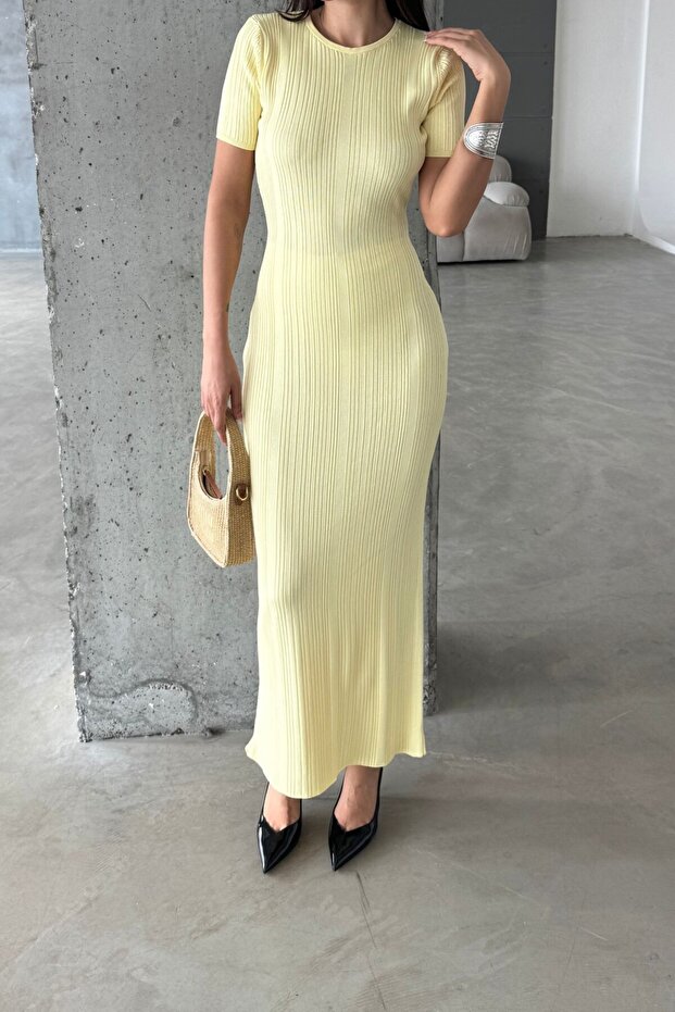 Düz Formlu Triko Maxi Elbise DNV-000134 - 6