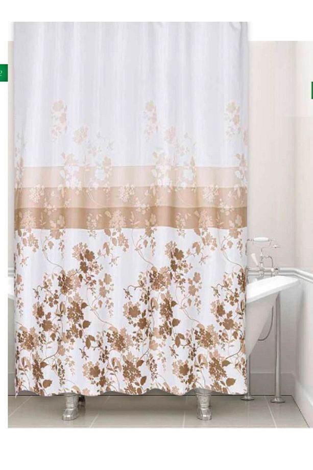 Banyo Perdesi 2x120x200 Çift Kanat Duş Perdesi Halka Hediyeli Duşakabin Perdesi 4131 - 1