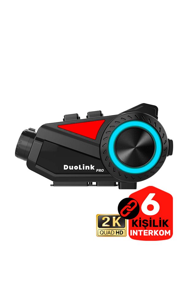 X74 Pro Interkom Motosiklet 360° Modül Kameralı 6 Kişi Grup Bluetooth Intercom Video Kayıt Kulaklık - 1