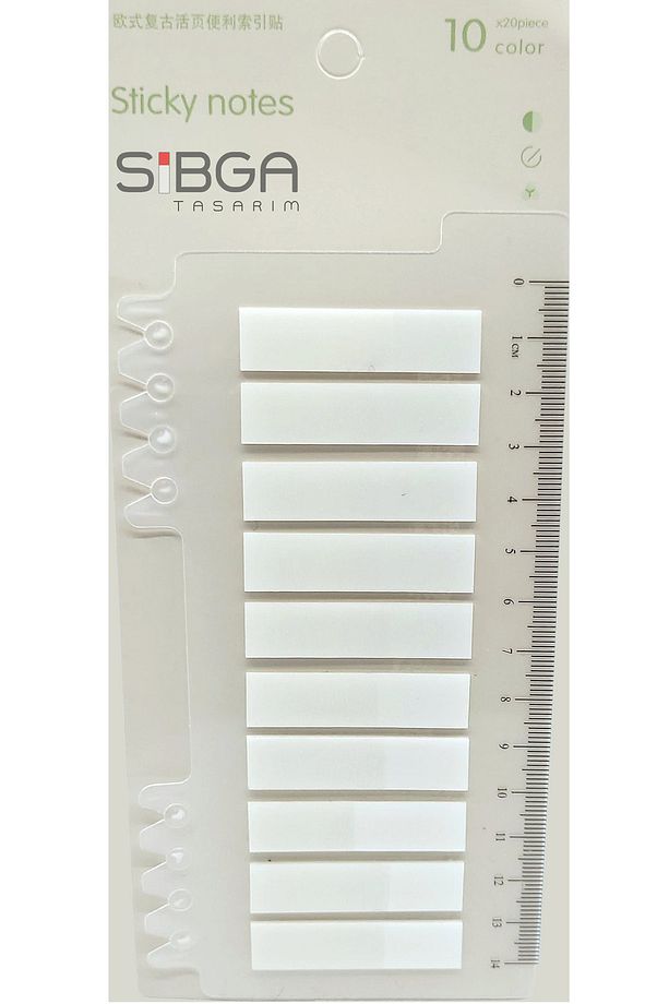 Şeffaf Beyaz Renksiz Transparan Postit Post-it Post It. Kitap Ayracı Ayraç Postit Sticker 200 Yaprak - 1