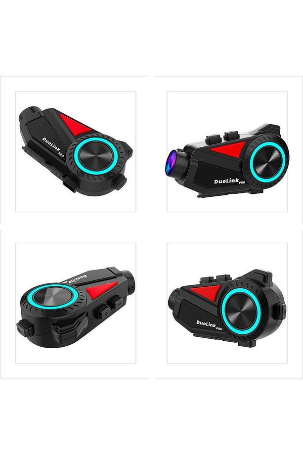 X74 Pro Interkom Motosiklet 360° Modül Kameralı 6 Kişi Grup Bluetooth Intercom Video Kayıt Kulaklık - 3