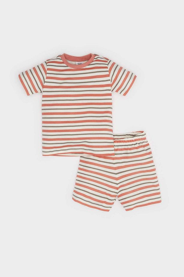 Erkek Bebek 4'lü Pijama Takımı Kısa Kollu Penye Üst Beli Lastikli Şort E1188a525hs - 2