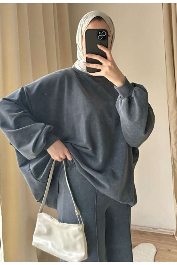 9033 - 2 Thread Soft Washed Casual Basic Women's Sweatshirt