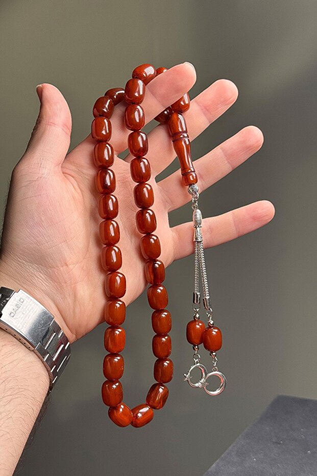 Large Size Airplane Glass Powder Amber Prayer Beads