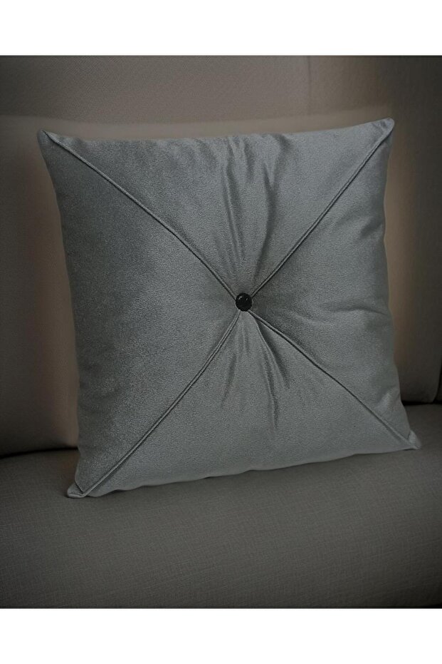 Decorative Patterned Throw Pillow Case with Buttons - 2