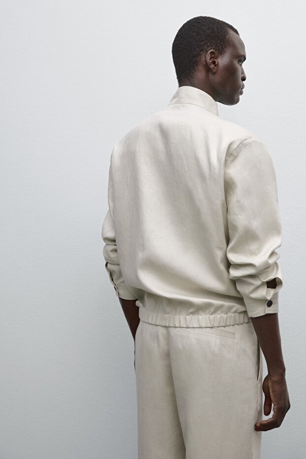 %100 keten hafif ceket - 3