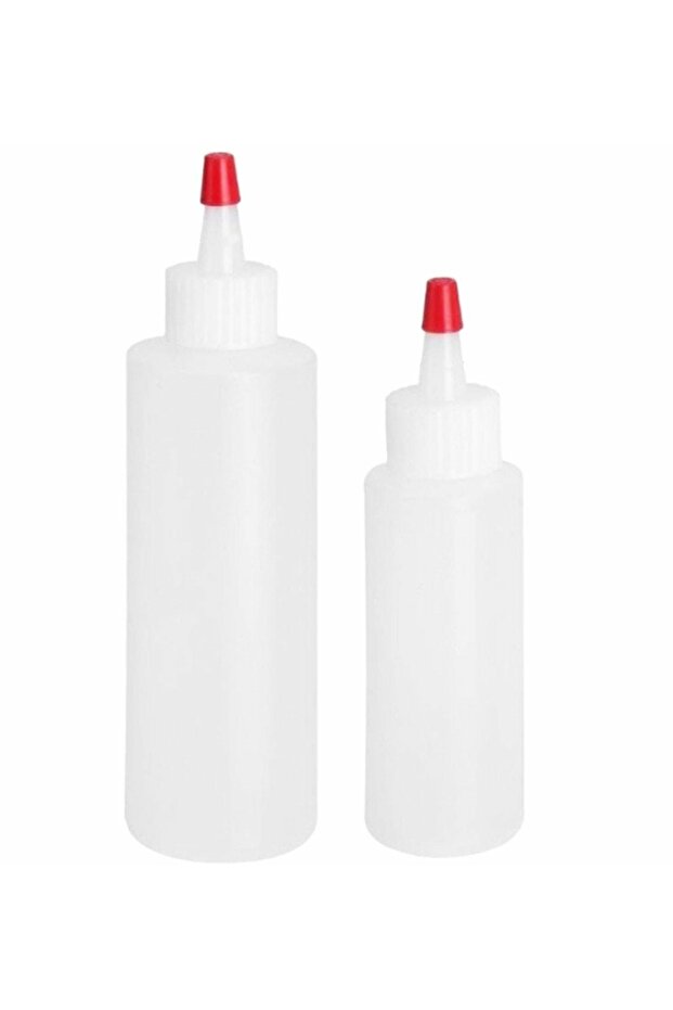 Decorating and plating containers set, 2 pieces, different sizes 60-120 ml, transparent white - 1