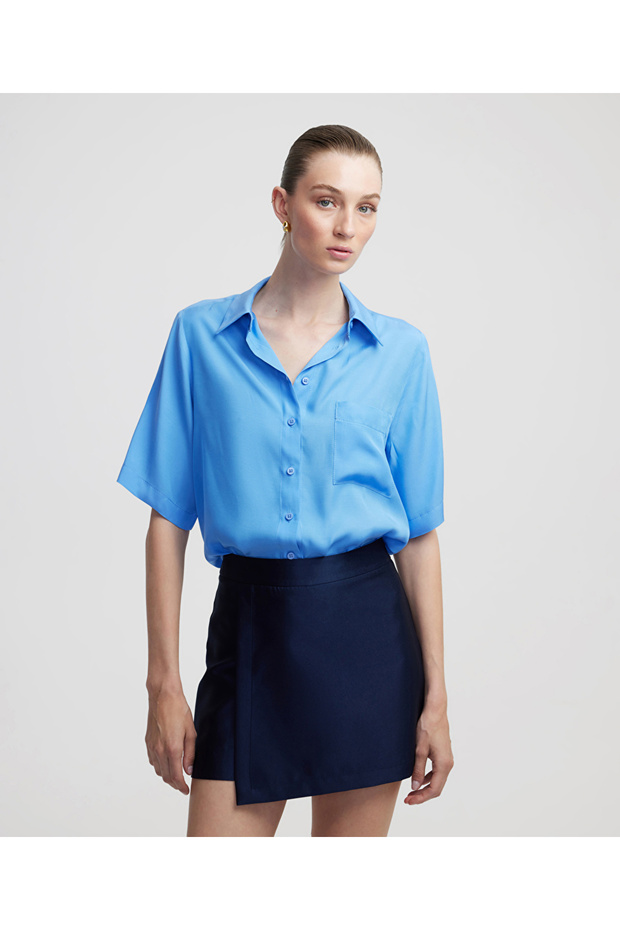 Tek cepli viskoz gömlek - 2