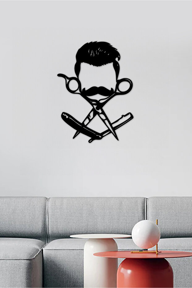 Kuaför - Berber Temalı Dekoratif Tablo - 3