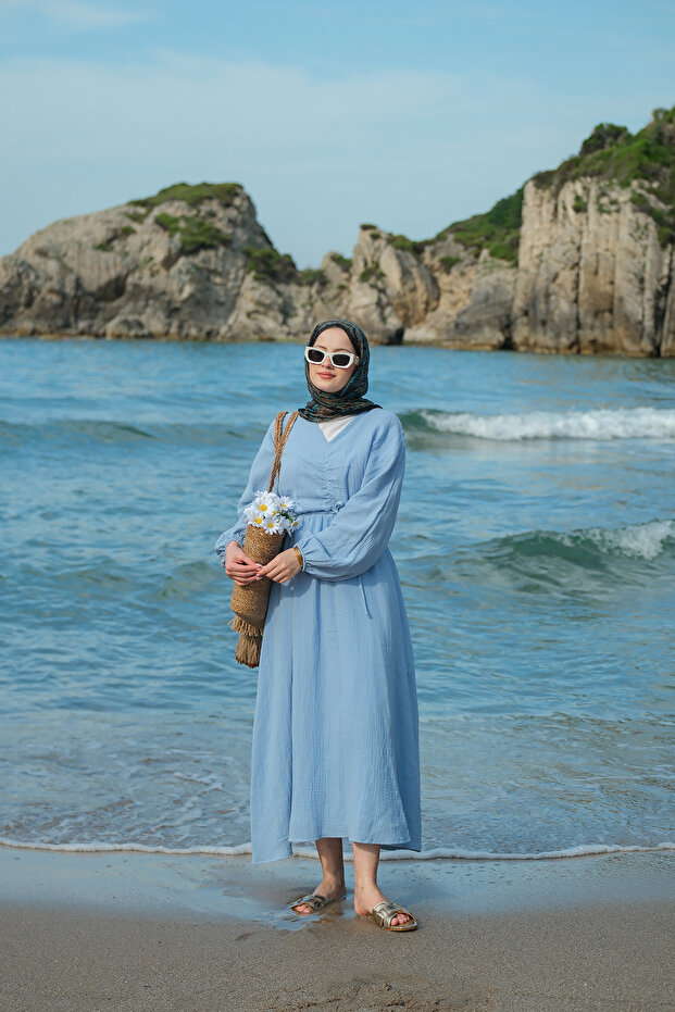 Kadın Olivia Elbise Mavi - 3