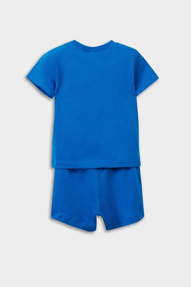 Erkek Bebek Superman Pijama Takımı Kısa Kollu Penye Üst Beli Lastikli Şort E1189a525hs - 5