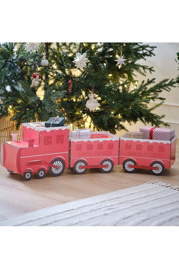 Present Holder Card Train - Decorative Gift Display