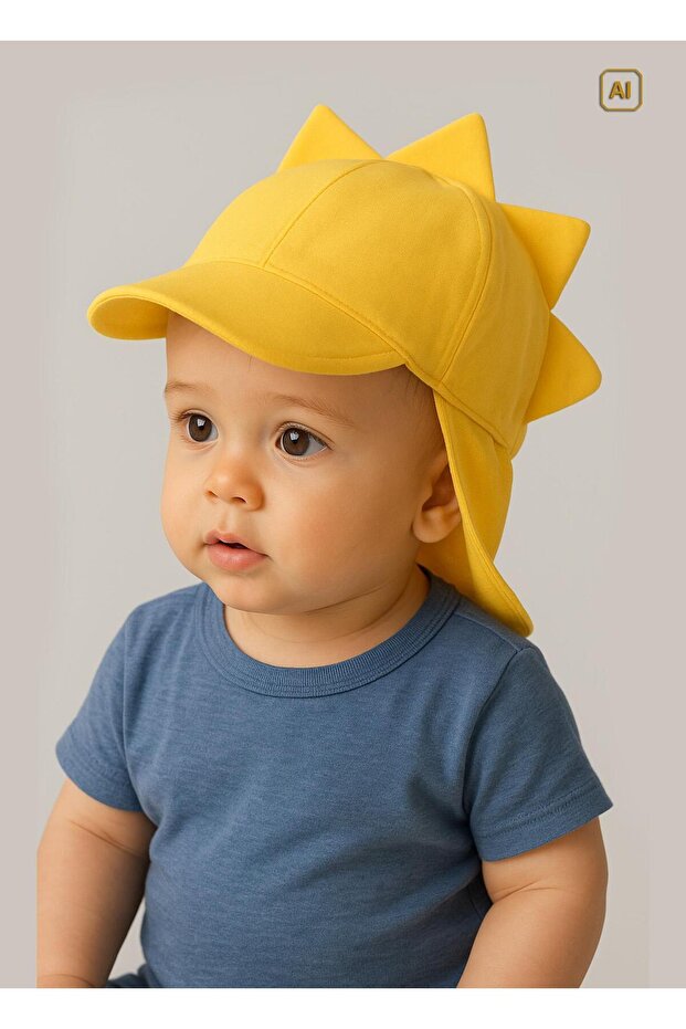 Organik Saurus Şapka Sarı - 1