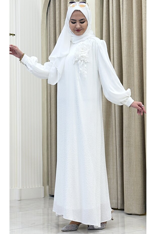 Bella Astarlı Tesettür Elbise - 1