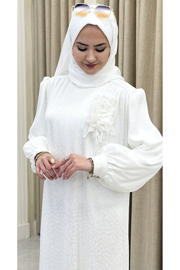 Bella Astarlı Tesettür Elbise - 2