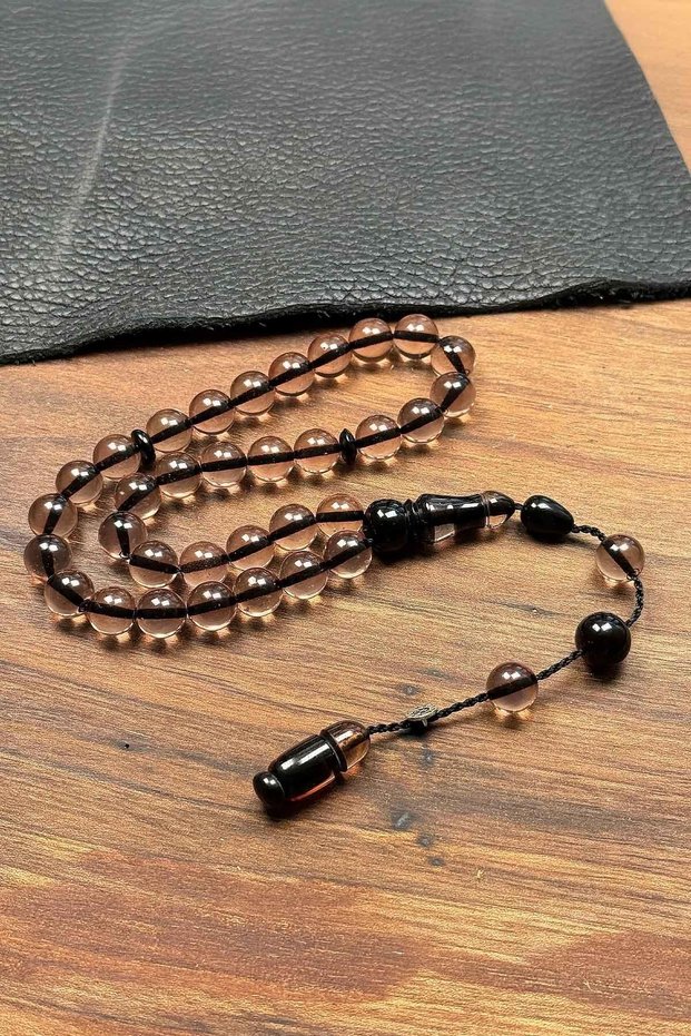 Transparent Color Thanksgiving Father Signature Sphere Fire Amber Prayer Beads