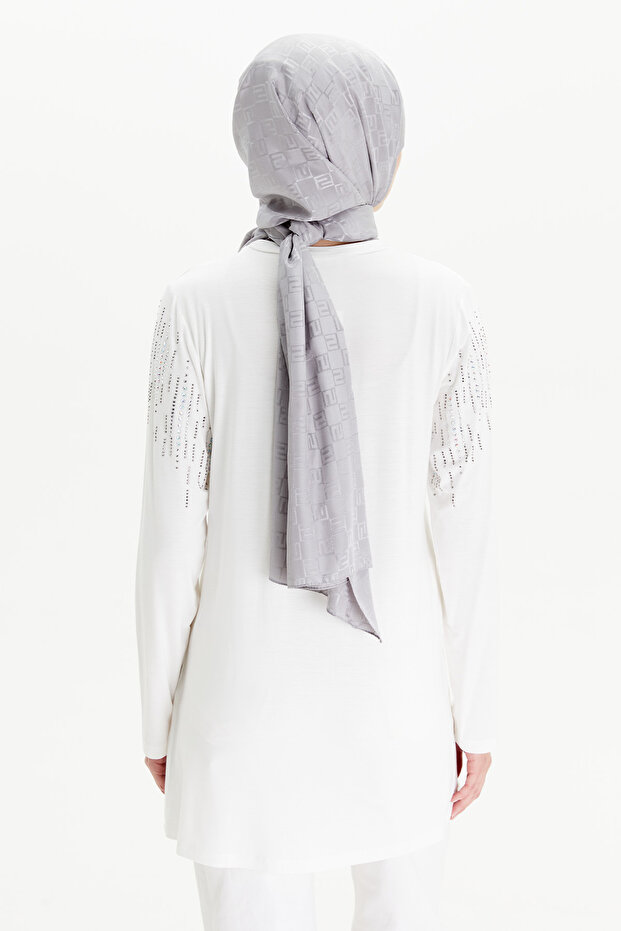 Taşlı Penye Tunik - 6