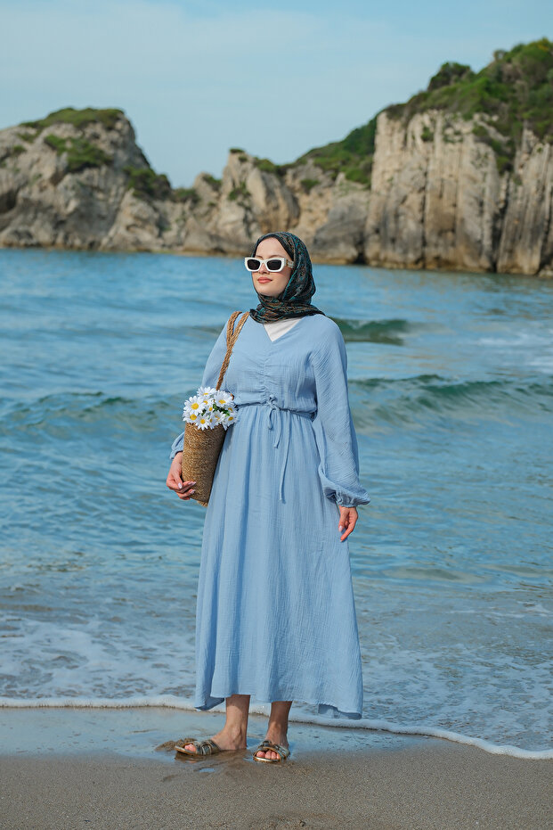 Kadın Olivia Elbise Mavi - 1