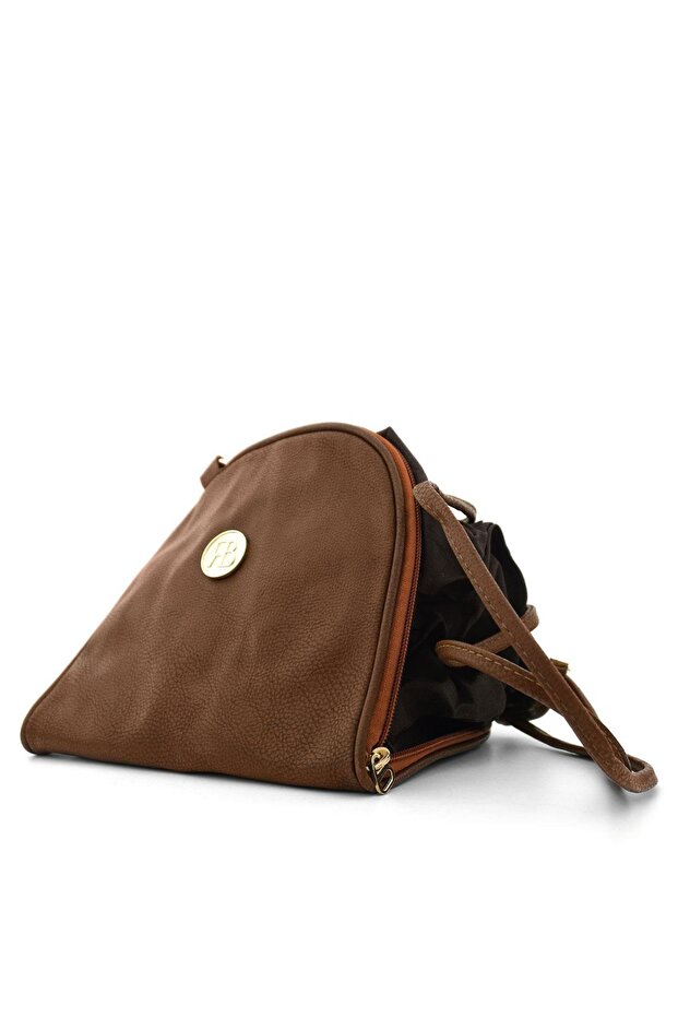 حقيبة تسوق محمولة ذات حجم مزدوج باللون البني - 3