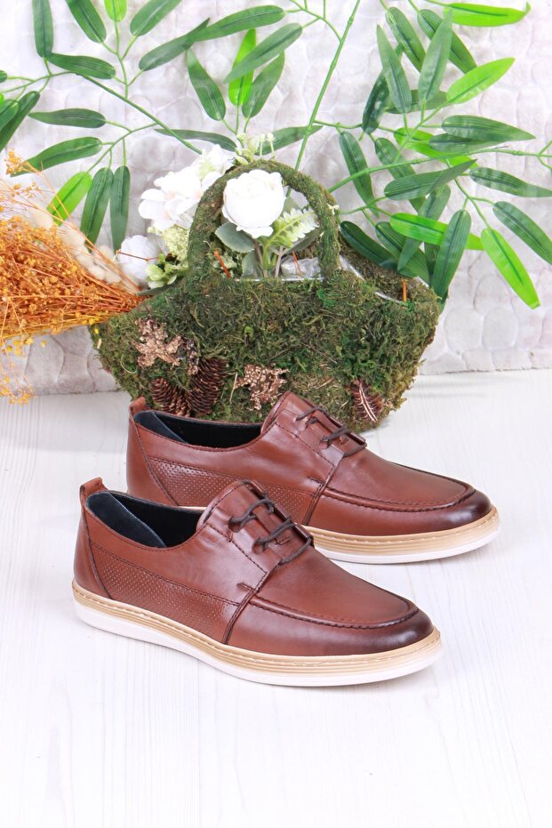 4169 Bordolli Soft Lightweight Inner and Outer Genuine Leather Men's Shoes