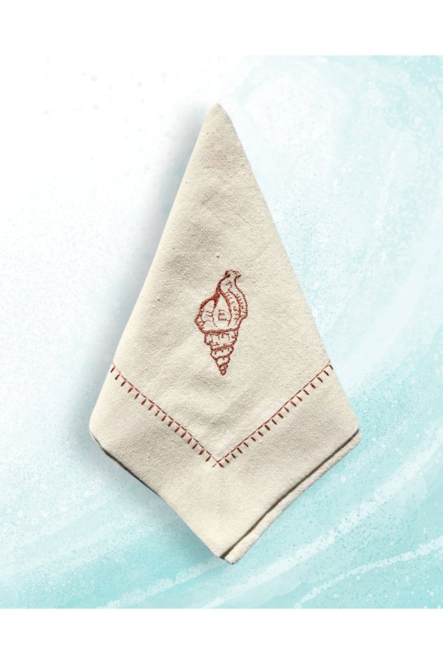 Linen Napkin, Embroidered Napkin, Marine Napkin