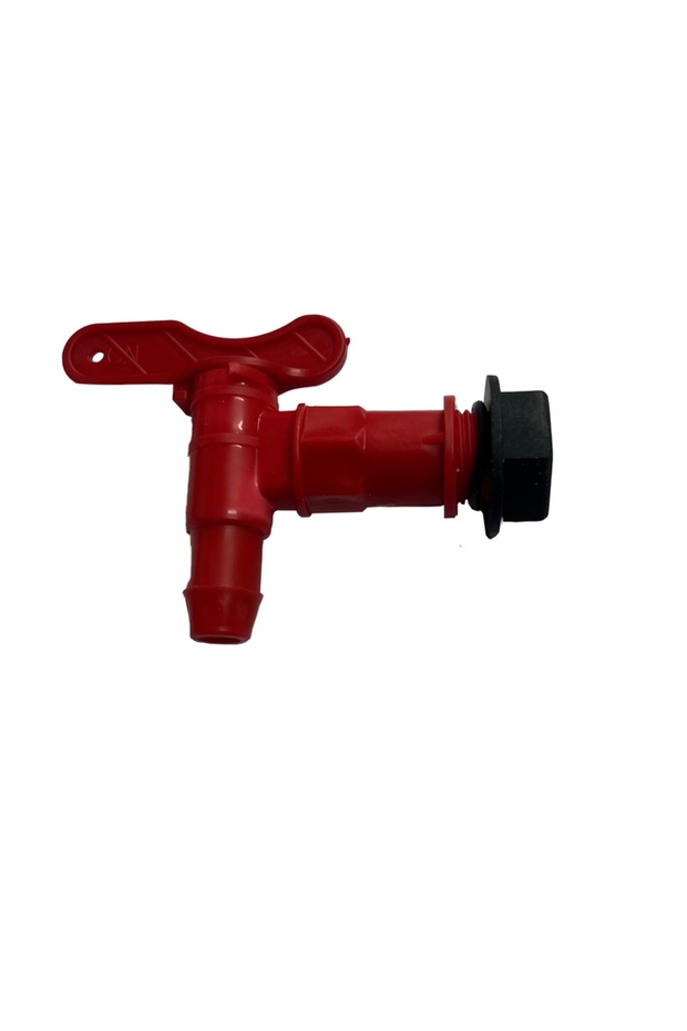 Red plastic tap, 1/2