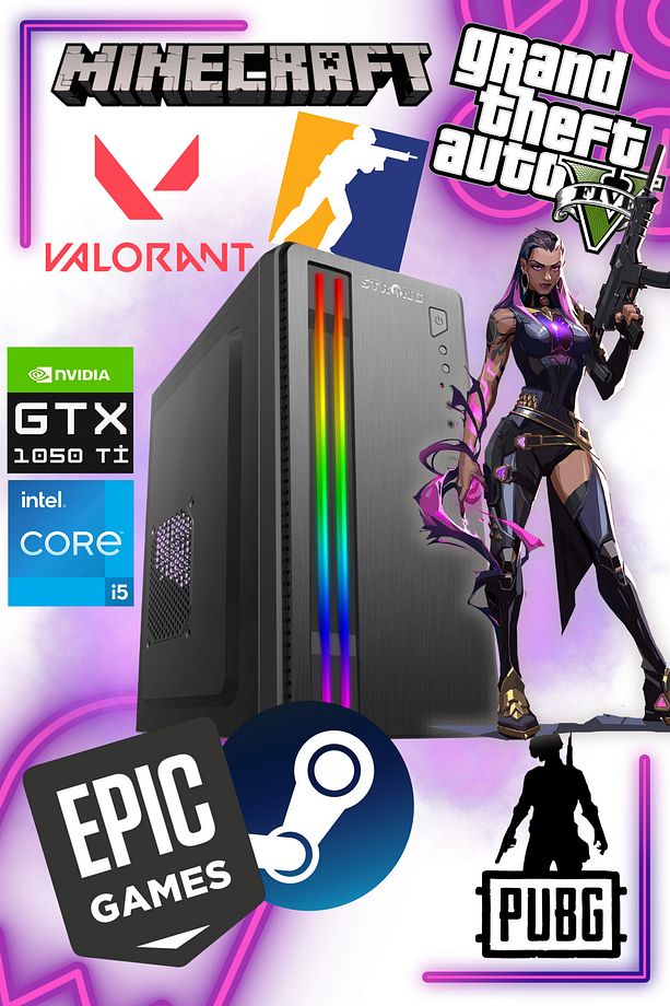 INTEL İ5 6.NESİL - GTX 1050Tİ 4GB- 16GB RAM - 512GB SSD - Oyuncu Sistemi - 1