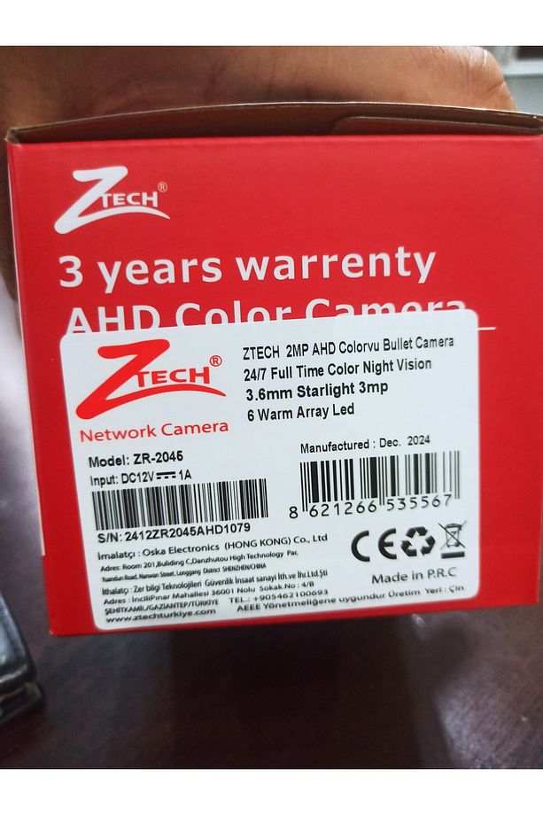 Güvenlik Kamerası Z Tech 2mp Ahd Colorvu Bullet Kamera Zr-2045 - 6