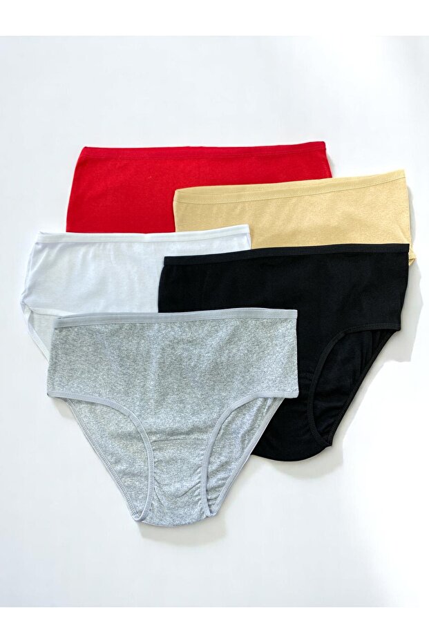6 Pack Women's Cotton Flexible Comfortable High Waist Panties
