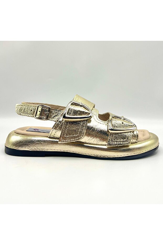 Exclusive Siesta Gold Genuine Leather Women's Sandals