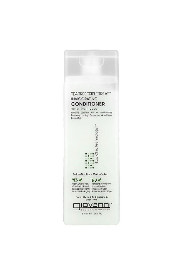 Tea Tree Triple Treat Invigorating Conditioner, For All Hair Types, 8.5 Fl Oz (250 ML)