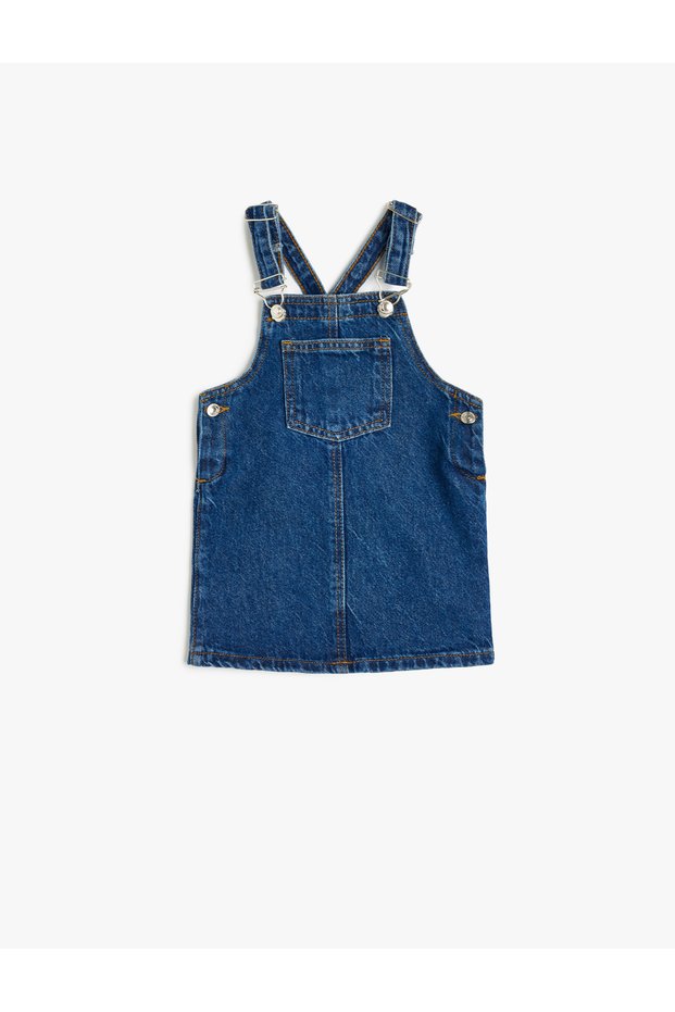 Overall Jean Dress with Pocket detail