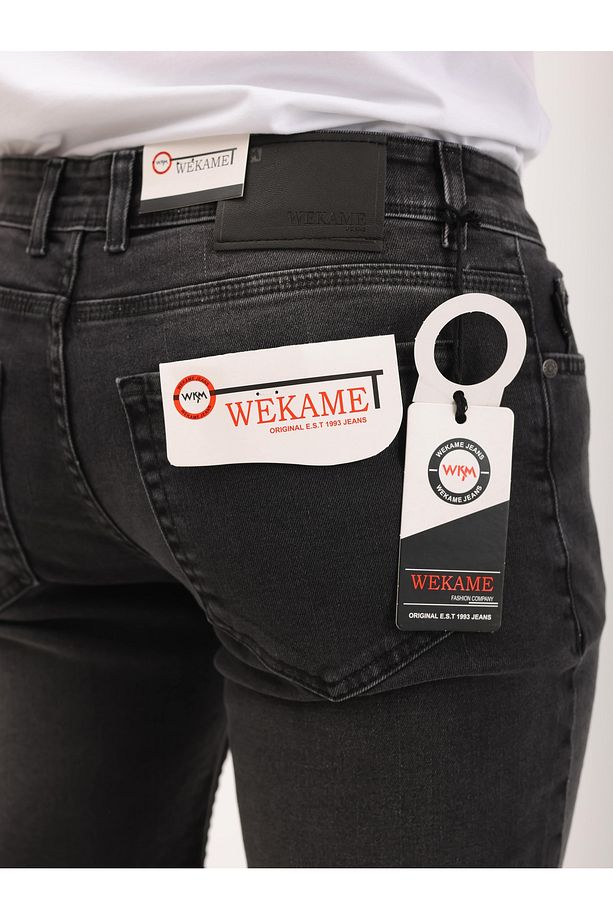 Erkek Regular Fit Asit Yıkama Kot şort - 8