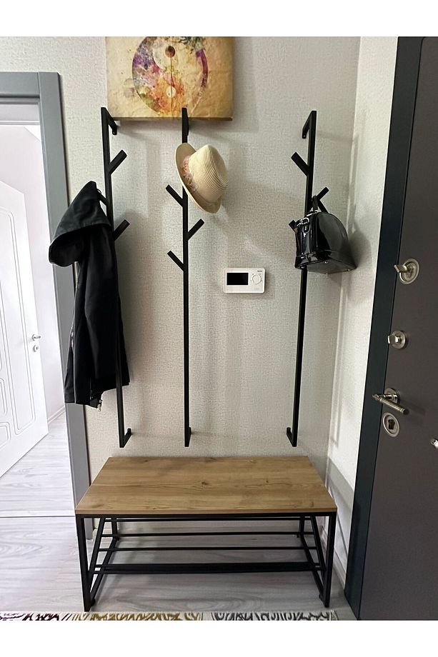 Dekoratif Fidan Askılık, Hol Giriş Askılık, Antre Dekoru ,dekoratif (150 CM/4 ASKI) - 1