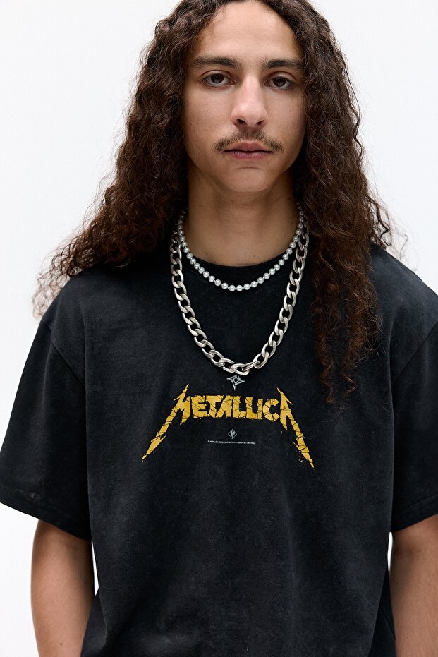 Siyah Metallica t-shirt - 5