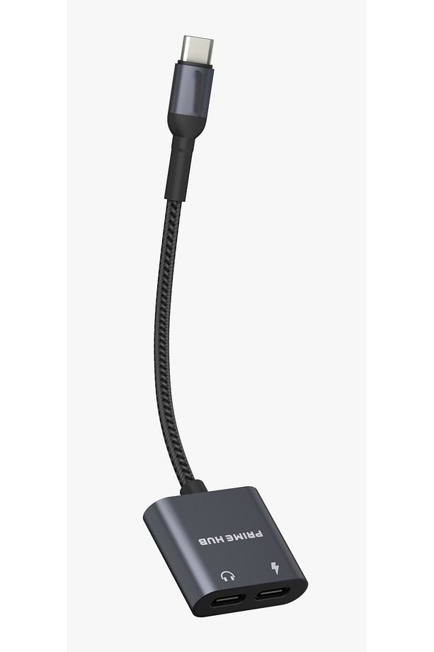 2 in 1 Type-C Hub Çoklayıcı Kablo Şarj ve Kulaklık Girişli Type-C Dönüştürücü Çevirici - 1