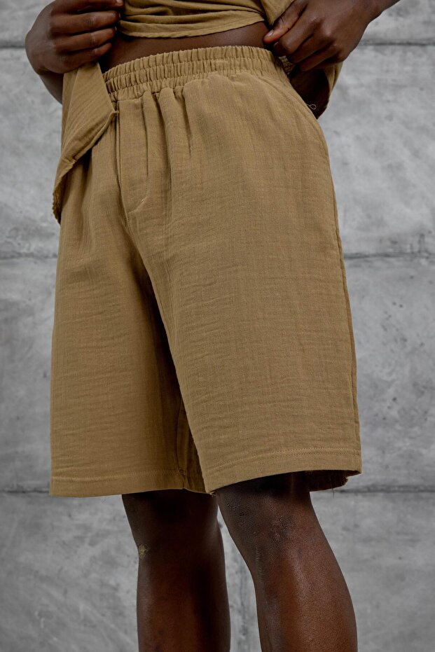 شورت موسلين بني أساسي - 2
