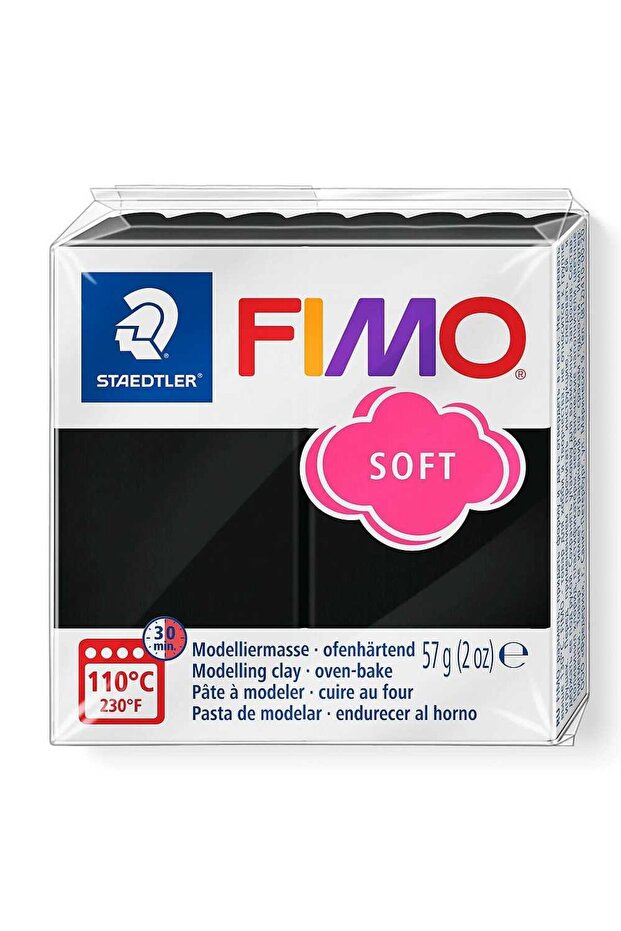 FIMO Soft Modeling Clay 57g Black - 1