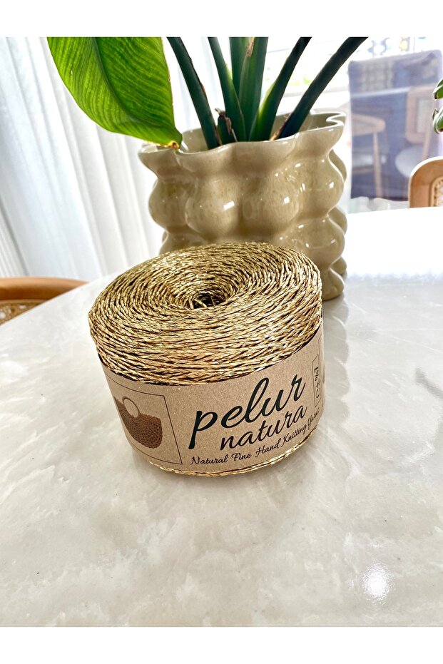 Premium Metallic String, Twisted String, Shiny Bag String 250 Gr Gold String Paper String